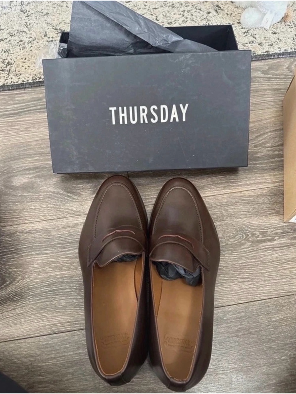 Thursday Boot Company Brown Leather Penny Loafers